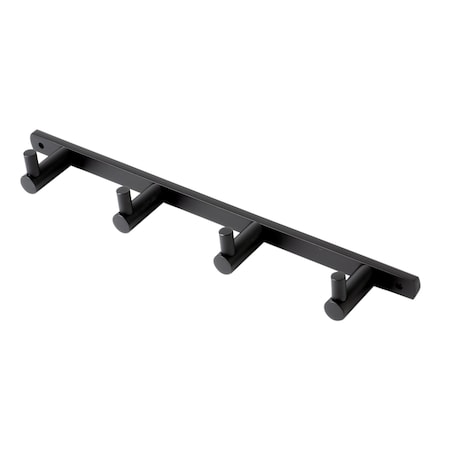 Alfi Brand Black Matte Wall Mounted 4 Prong Robe / Towel Hook AB9528-BM
